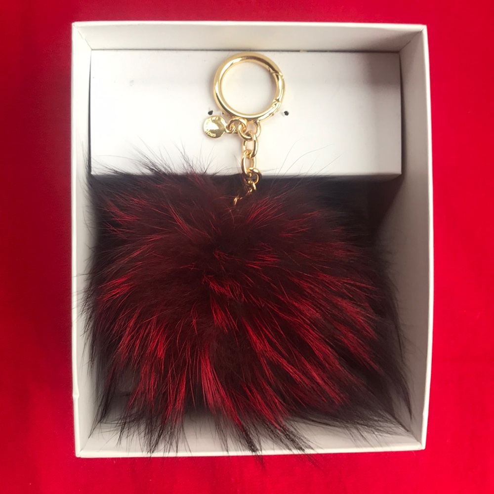 Michael Kors Authentic Fox Fur Cherry Pom Pom